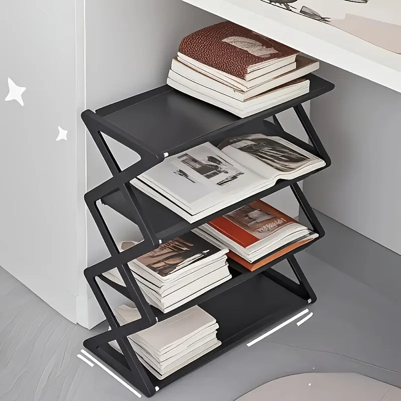 Four Layer Shoe Storage Rack PU Material Solid Color Holds 9 To 12 Pairs