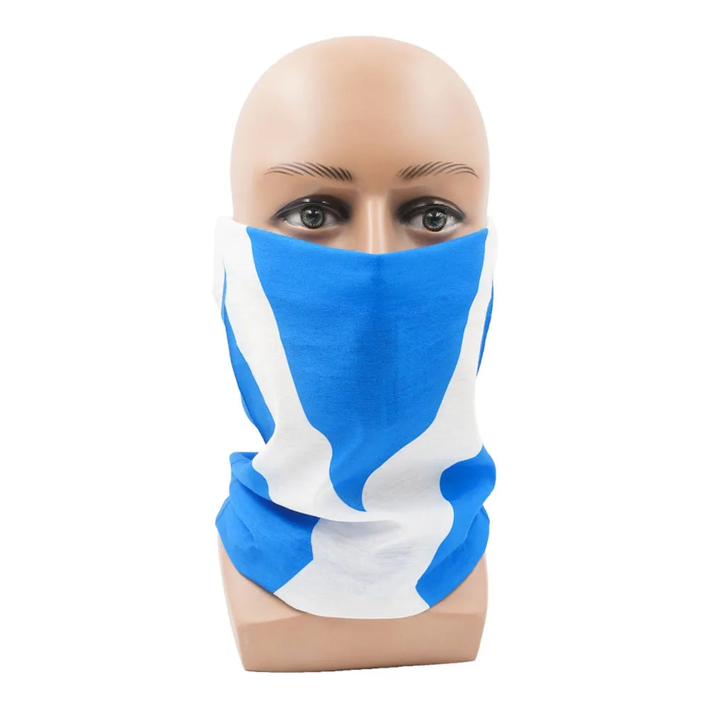 World Football Fans National Flag Face Bandanas Spain France Korea Mexico Germany Seamless Neck Gaiter Men Women Headwear Scarf