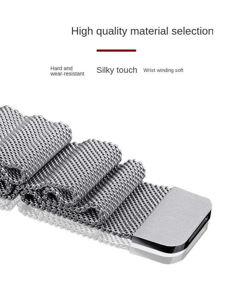 Stainless Steel Milanese Strap Return Magnetic Bracelet 18mm/20mm/22mm Replacement Strap Suitable for smartwatches
