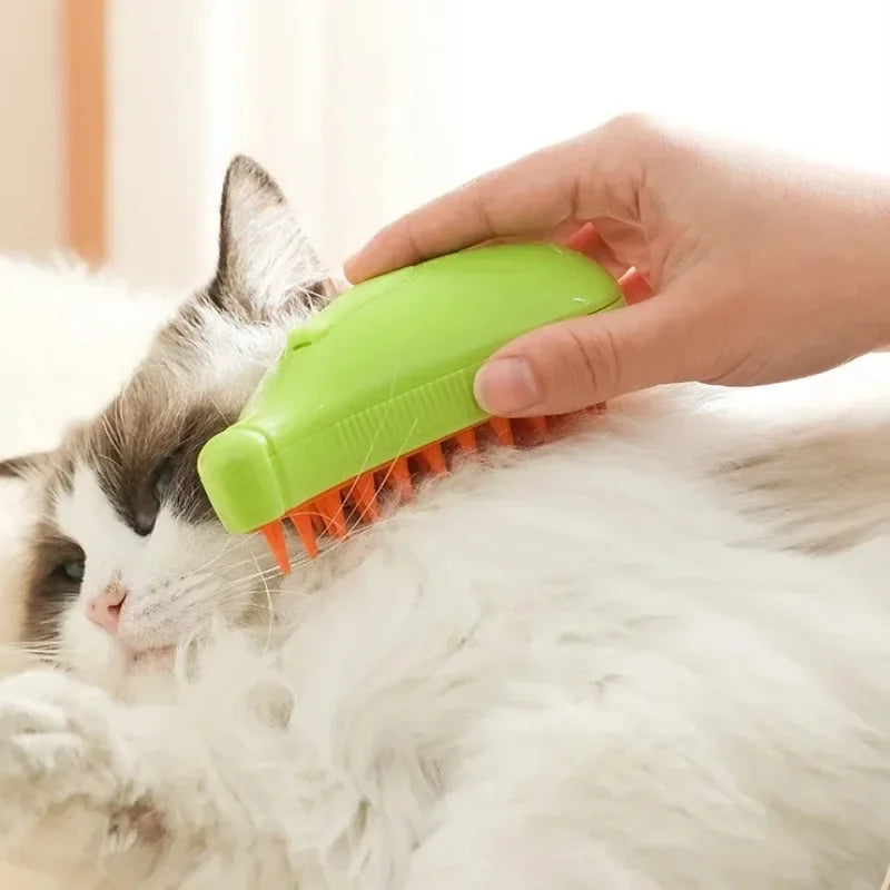 3-in-1 Pet Grooming Brush for Hair Removal and Massage