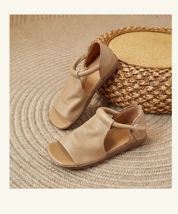 Women's Open-Toe Flat Sandals with Cross Strap & Adjustable Ankle Strap - Summer Casual Lightweight Walking Shoes for Women, Min