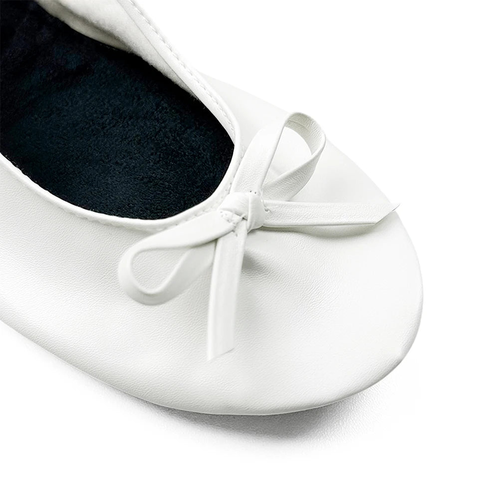 Women's Foldable Portable Ballet Flats For Indoor Use Roll Up Slippers, Conveniently Packaged, With Bag, For Travel Wedding