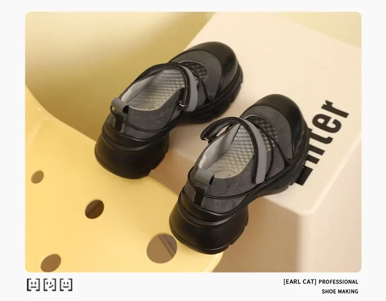 Autumn Chunky Women Sports Shoes Fashion Shallow Butterfly-knot Platform Sneakers Ladies Casual Flats Outdoor Mary Jane Shoe