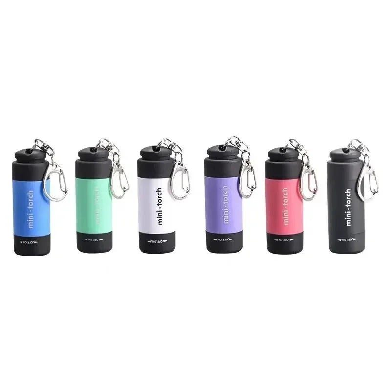 LED Micro Pocket Flashlight USB Rechargeable Keychain Waterproof
