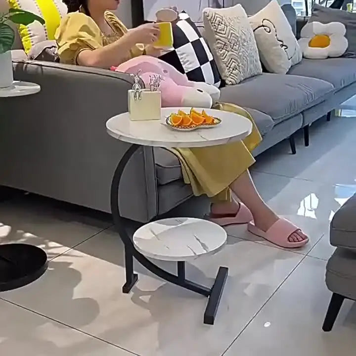 Designer Luxury Coffee Tables Gold Breakfast Minimalist Round Side Table Lounge Space Saving Mesa Auxiliar Living Room Furniture