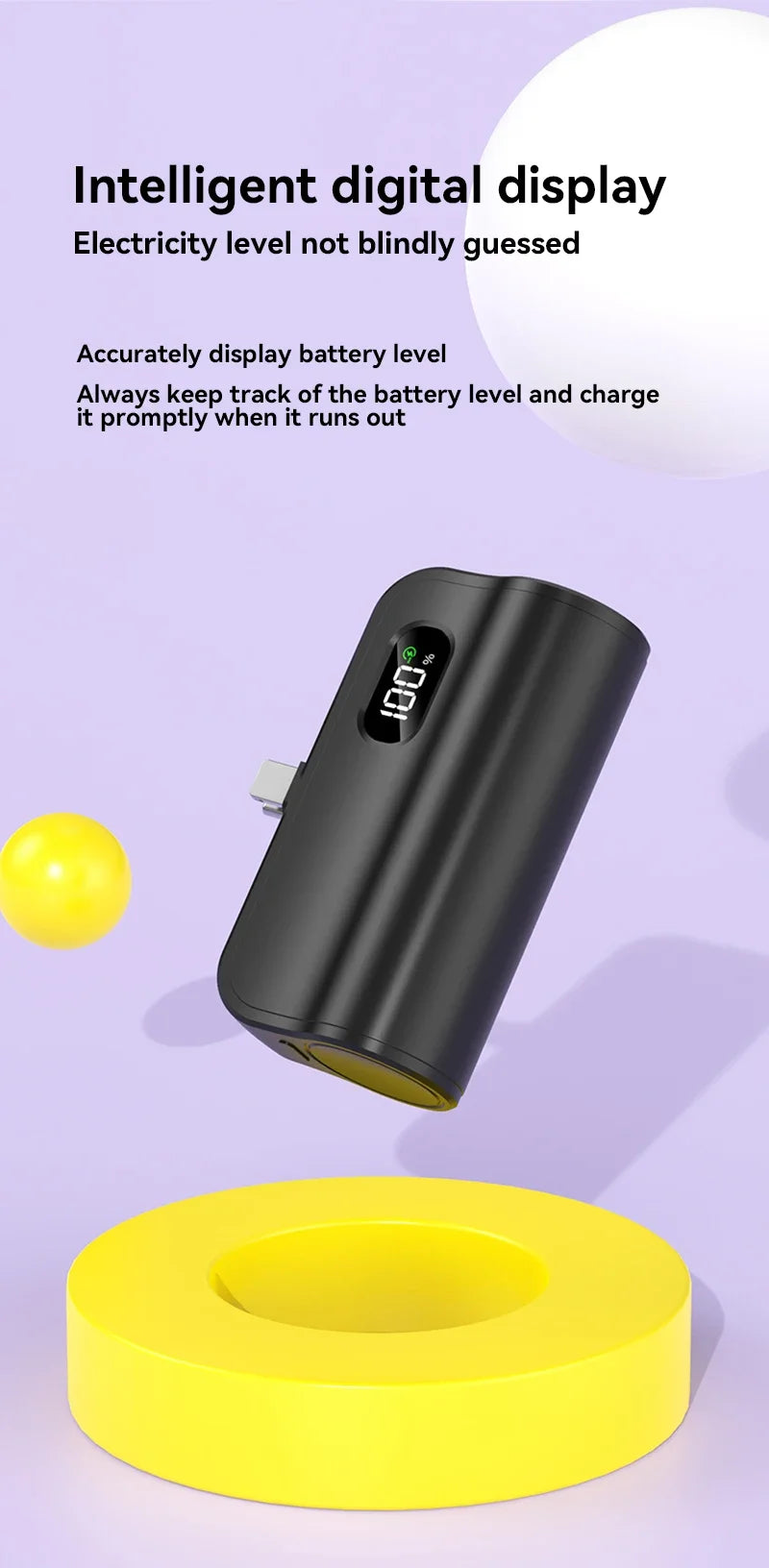 Mini Capsule 50000mAh High Capacity Power Bank Portable Wireless Fast Charging External Battery For iPhone Huawei Samsung