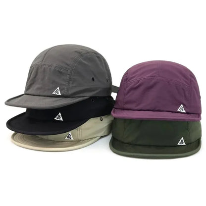 5 Panel Short Brim Quick Dry Baseball Cap Polyester One Size Unisex UPF50 Plus