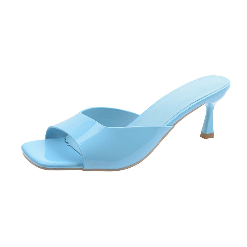 Women High Heel Sandals Summer New Fashion Square Toe Open Toe Women Elegant Casual Comfortable Black High Heel Sandals