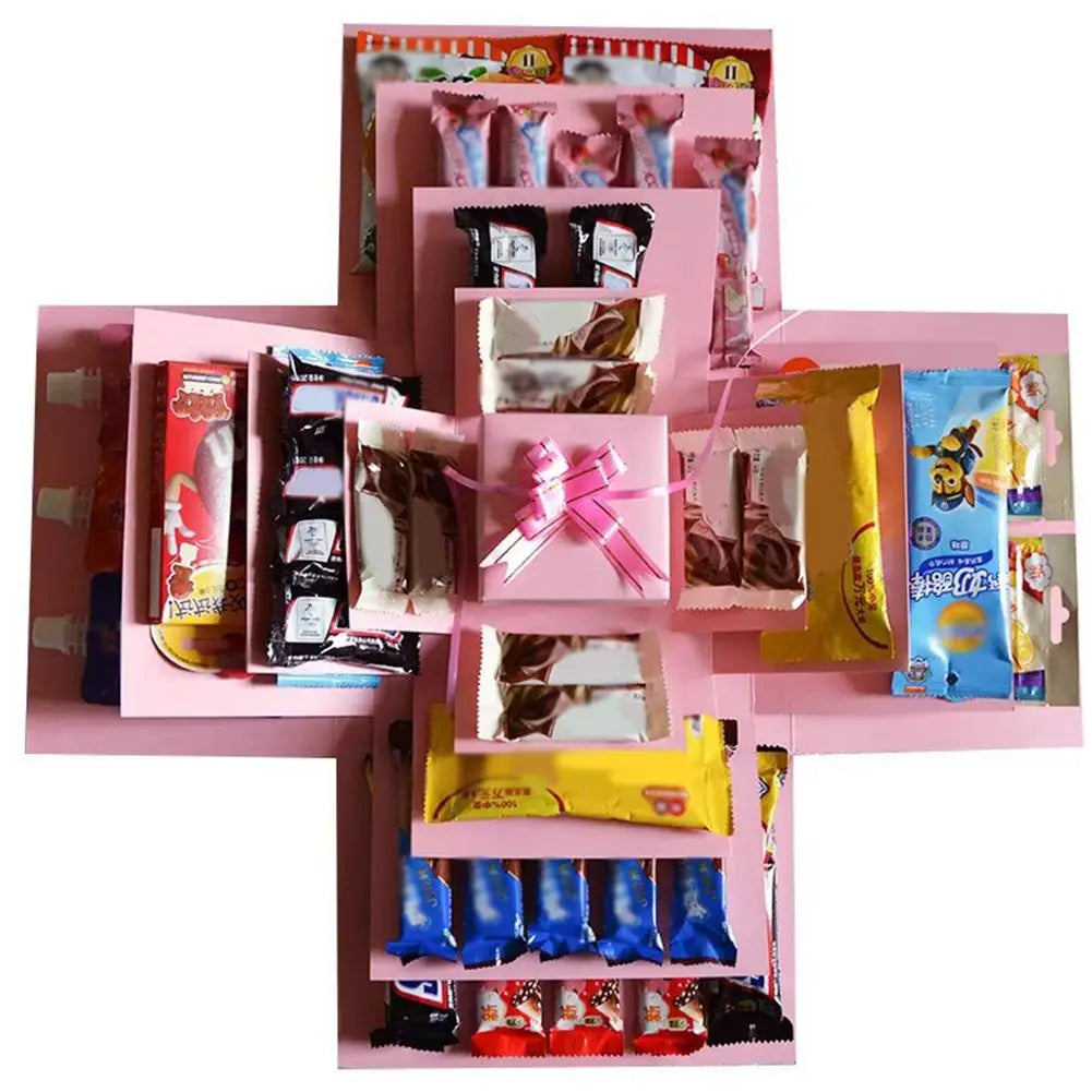 Explosion Box Gift DIY Photo Album Paperboard Construction