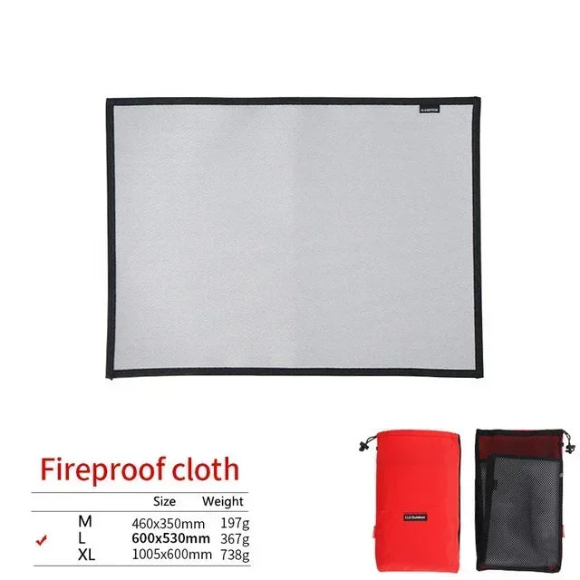 New Outdoor Camping Fireproof Cloth Picnic Barbecue Insulation Mat Flame Retardant High Temperature Fire Blanket Fiberglass Mat