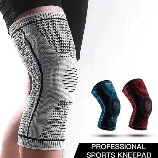 1PC Silicone Knee Pads Strap Patella Medial Support Meniscus Compression Knee Braces for Running Sport Knee Protection