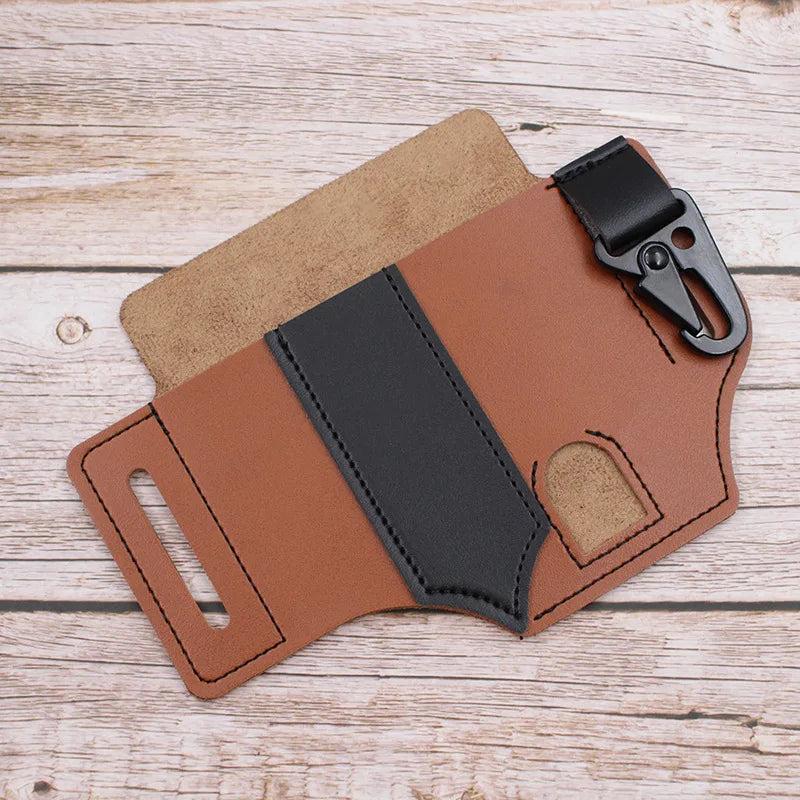 Leather Outdoor Multi Tool Storage Bag for Hunting and Camping