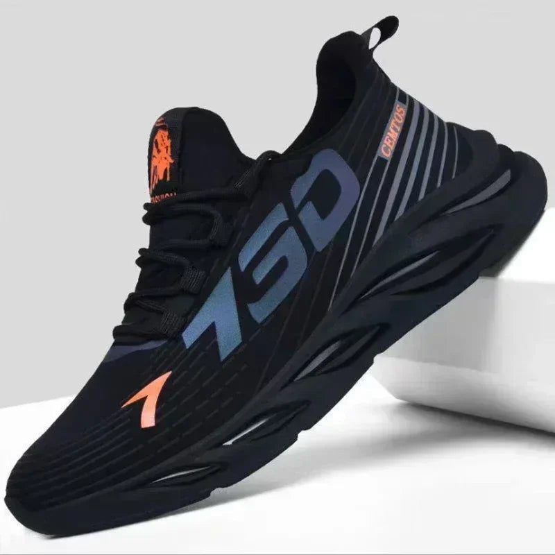 Men's Breathable Mesh Running Shoes Lace Up Sneakers