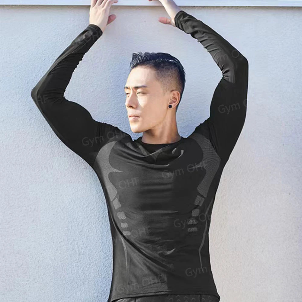 Spider Compression Shirt Mens Rashguard Fitness For Men Gym Sports T-Shirt Running Sweatshirt Outdoor Mountaineering Training
