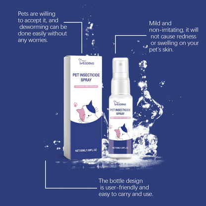 Pet Deworming and Deodorizing Spray for Dogs, Liquid Flea Control
