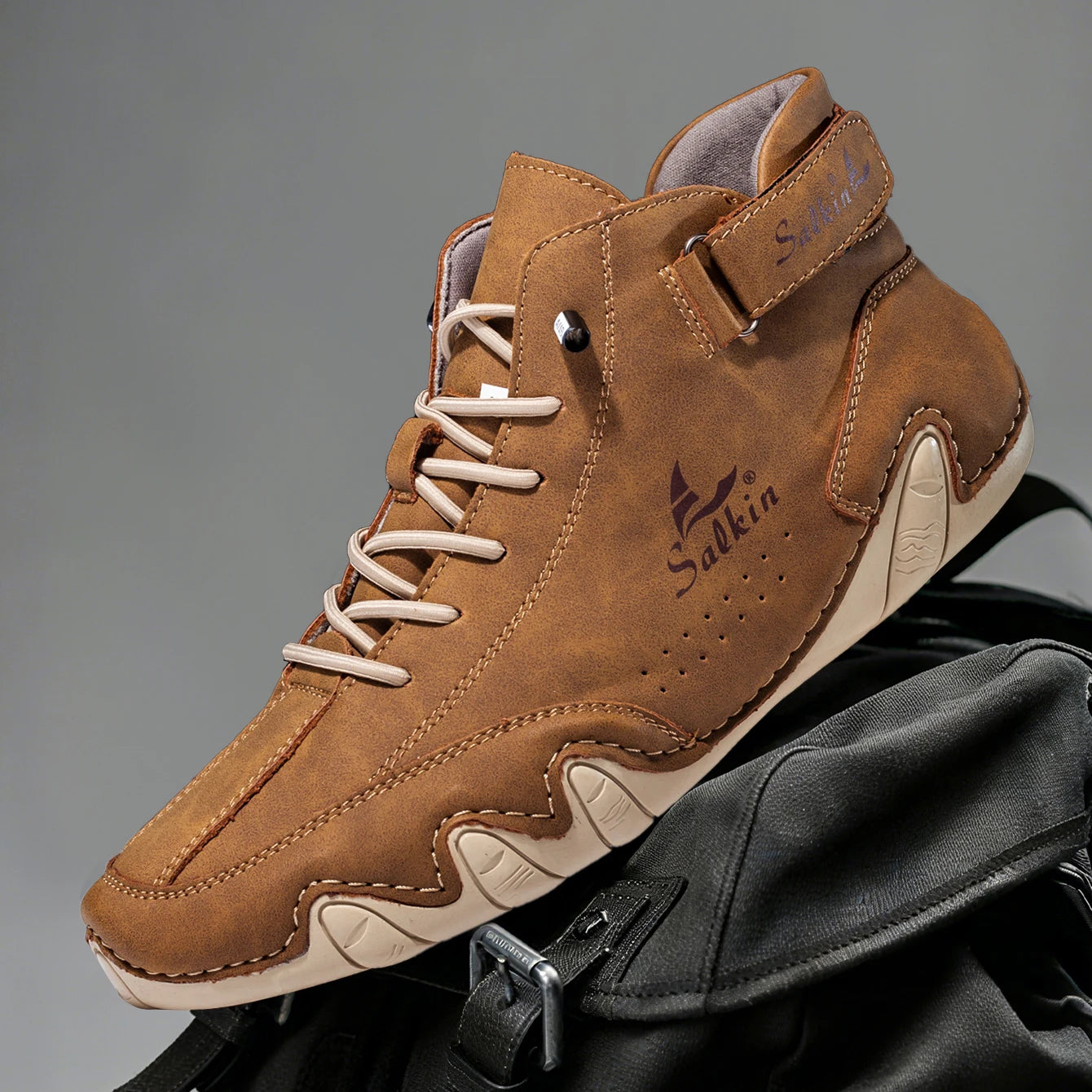 Handmade Outdoor Men Boots Men Casual Leather Shoes Autumn Retro Breathable Casual Men's Sneakers Fashion Lace Up Ankle Boots