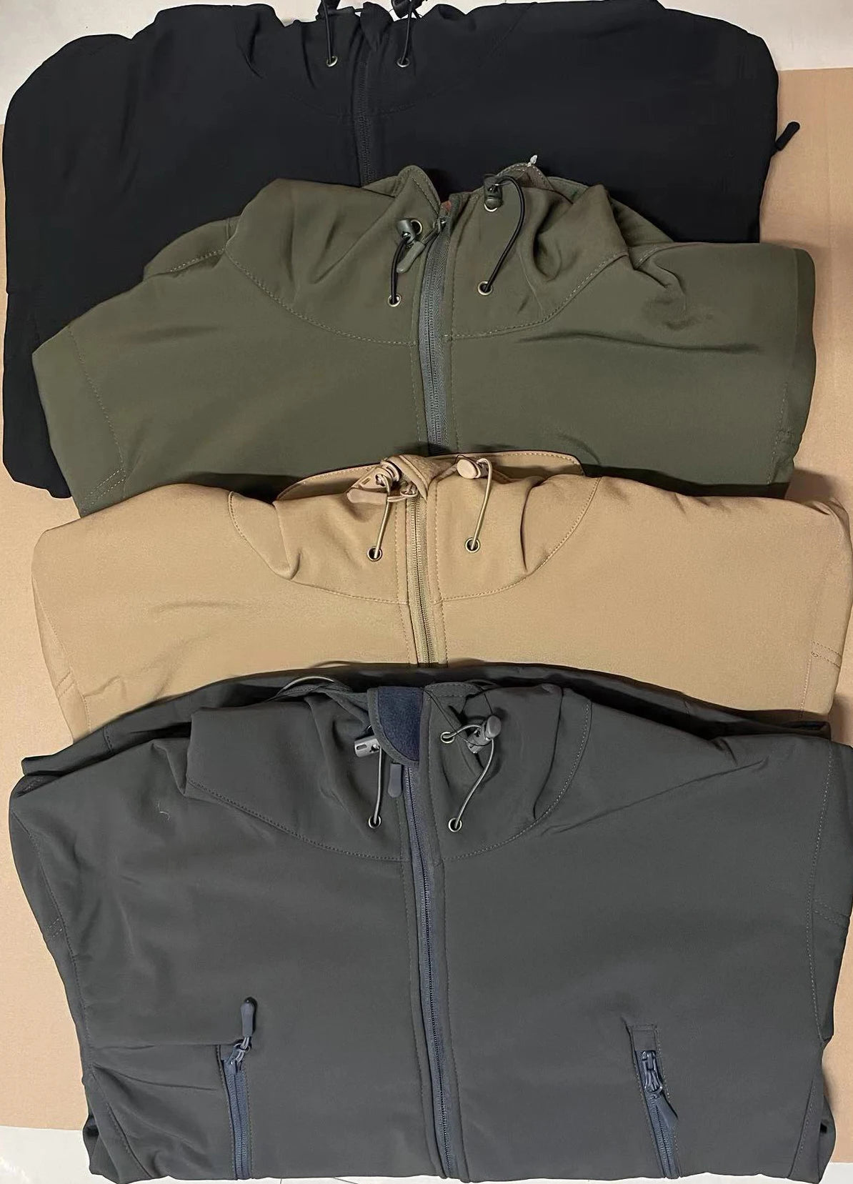 Men Winter Autumn Fleece Tactical Parkas Waterproof Cargo Jackets Windbreak Hiking Camping Climbing Softshell Casual Hood Coats