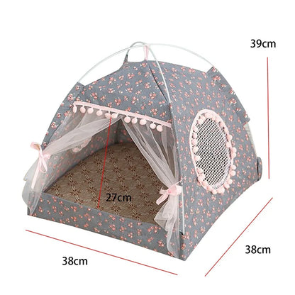 Cat Tent Bed For Kitten And Small Dogs Cave Style Pet House