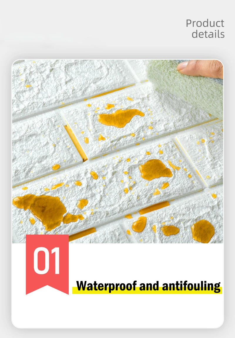 Kitchen & Bedroom PVC Wall Sticker – Waterproof Home Decoration