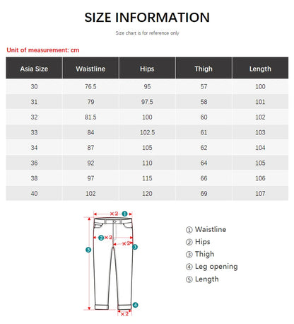 Men's Fitted Stretch Jeans Cotton Denim Straight Leg Business Casual