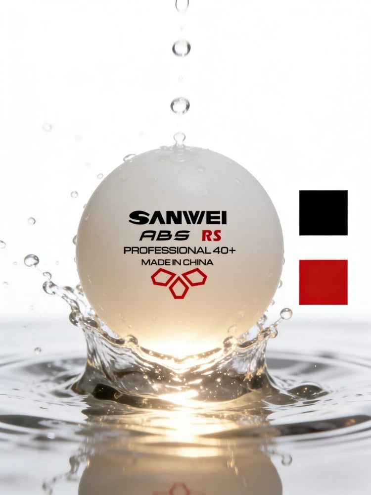 Original SANWEI ABS New Material 40+ Table Tennis Balls 50/100PCS Professional Ping Pong Balls For Training Table Tennis Balls