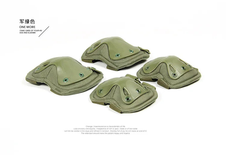 Outdoor Tactical Protective Gear 4pcs Knee Pads Elbow Pads For Cycling Mountaineering Hiking Outdoor Sports Protection