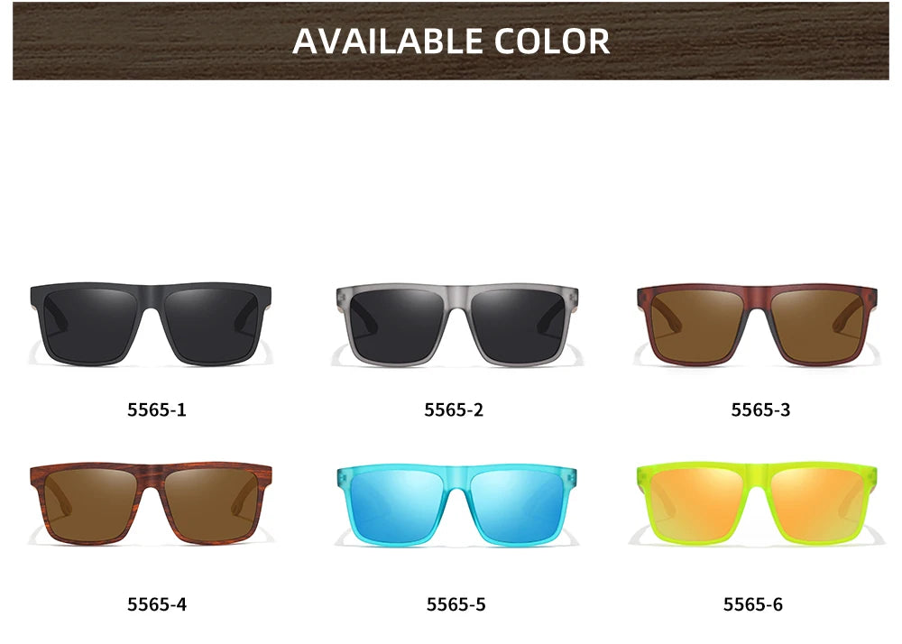 GM New Arrivals Black Wooden Polarized Sunglasses for Men Bamboo Sunglasses Red UV400 Lenses Fashion Driving Shades S5565