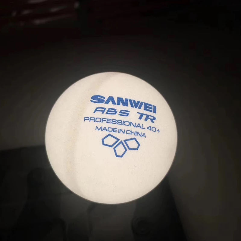 SANWEI 50/100pcs 3 Star TR Table Tennis Balls White ABS New Material with Seamed 40+ Professional Ping Pong Balls for Training