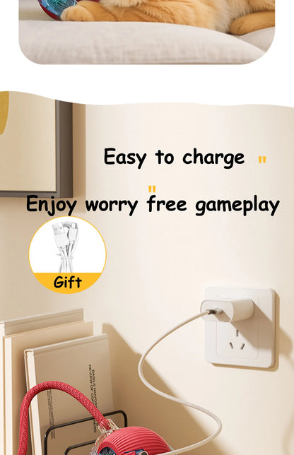 Rolling Ball Toy for Cats and Dogs Rechargeable ABS and Silicone