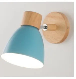 Wooden Nordic Wall Lamp – Modern Wall Sconce with Switch for Bedroom & Living Room