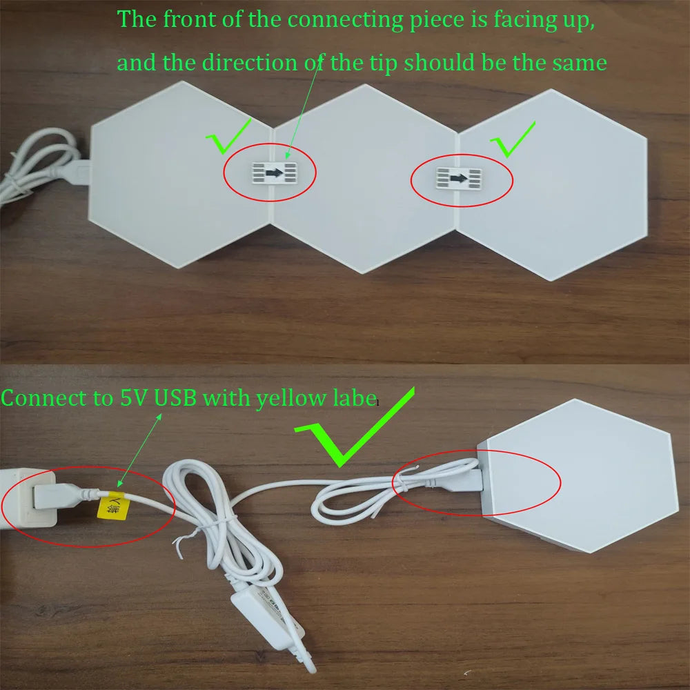 LED Triangular Quantum Lamp – RGB Smart Wall Lamp for Bedroom & Office