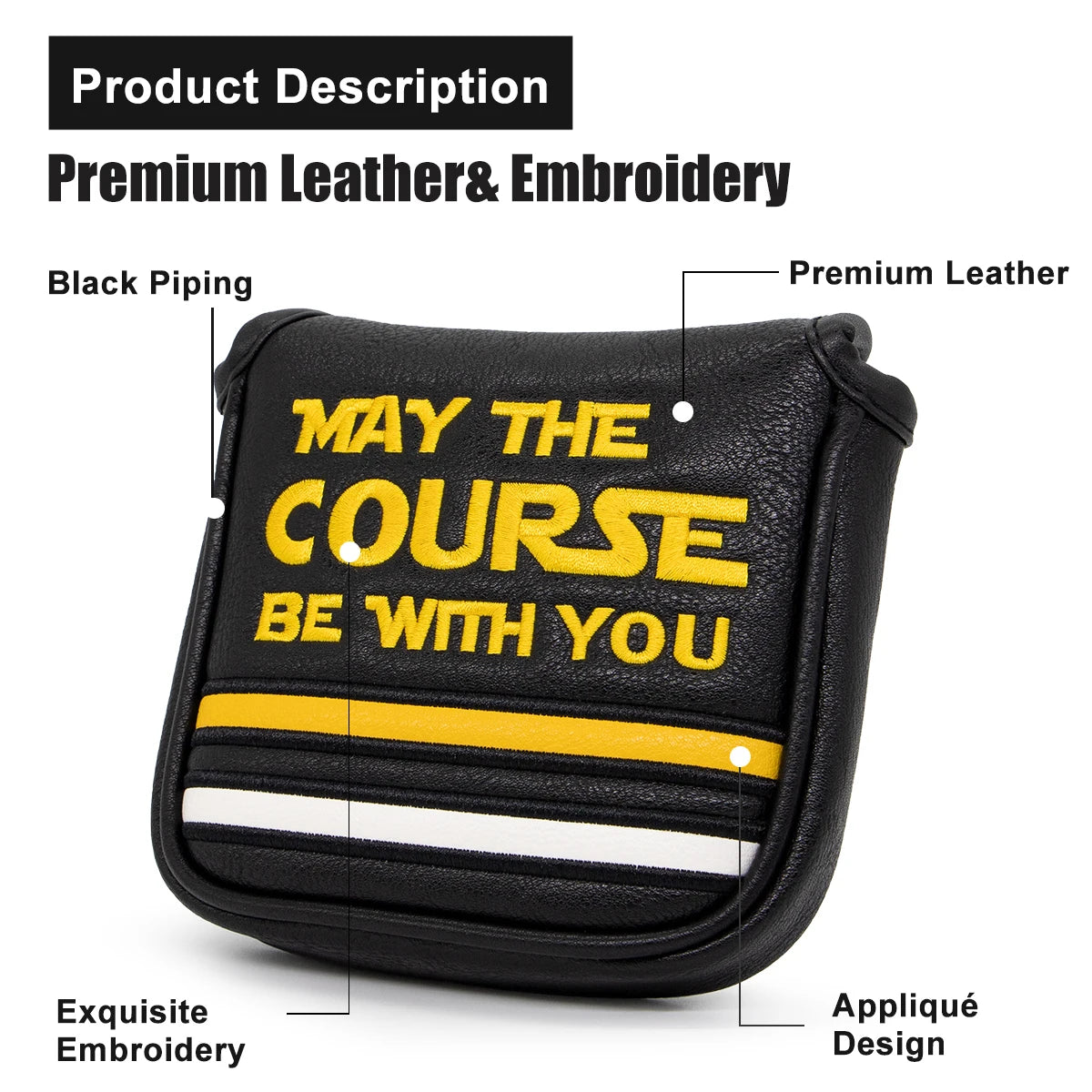 Golf Headcovers Popular Golf Driver Head Cover Embroidery Premium Leather Driver Fairway Wood Hybrid with Number Tags Mallet