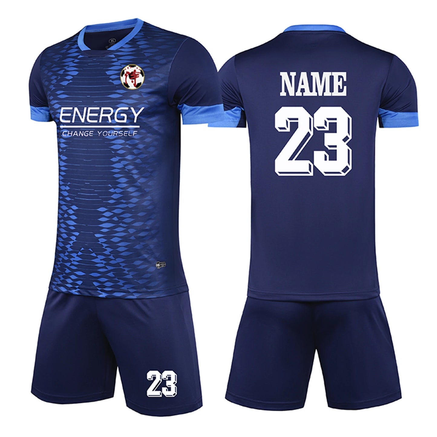 Mens Women Kids Soccer Set Short Sleeve Football Jerseys Uniforms Shirts Shorts Team Training Sport Kit Clothing Suit Breathable