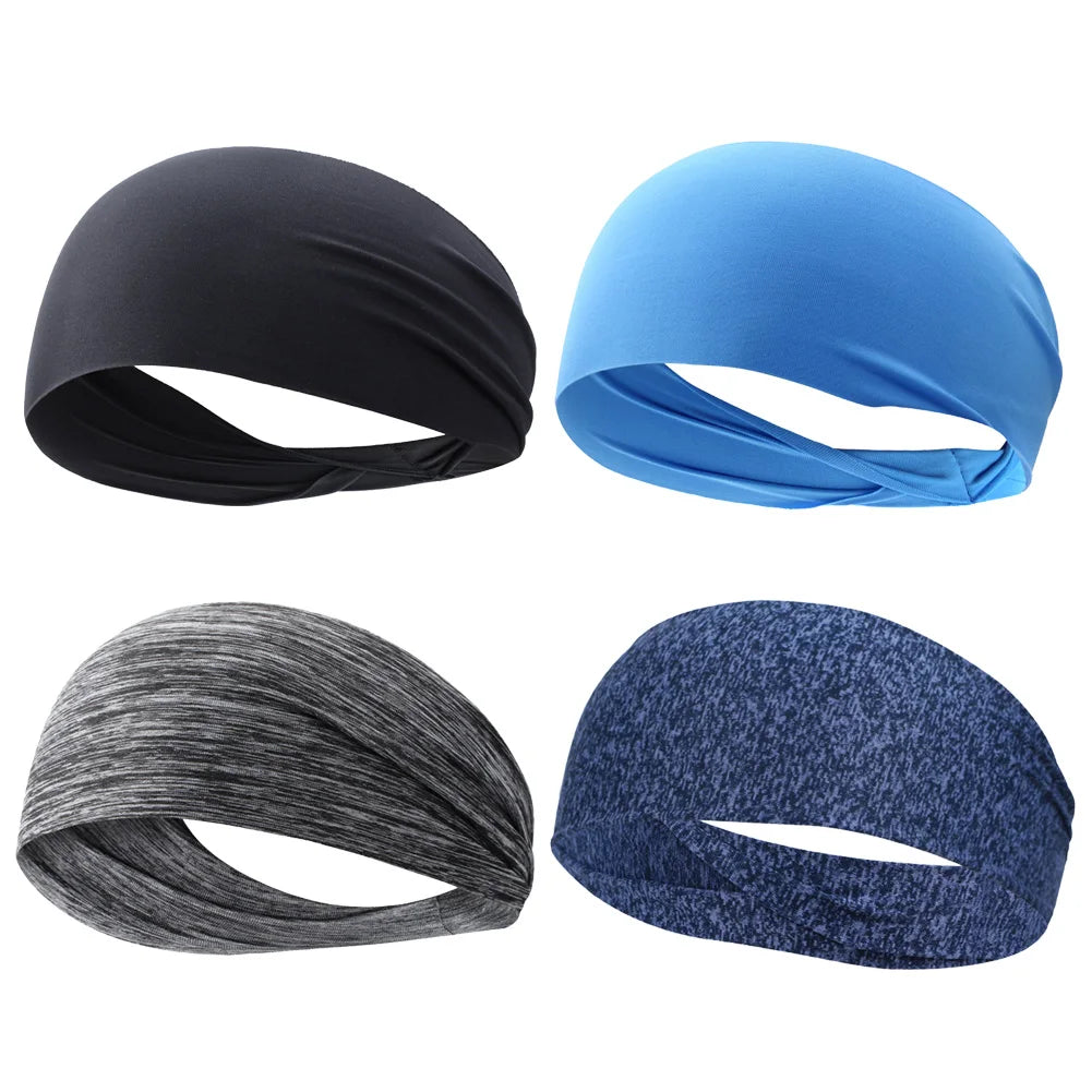 Sports Headband Running Cycling Yoga Gym Tennis Fitness Sweatband Elastic Absorbent Sweat Hair Accessories Sport Sweat Headband