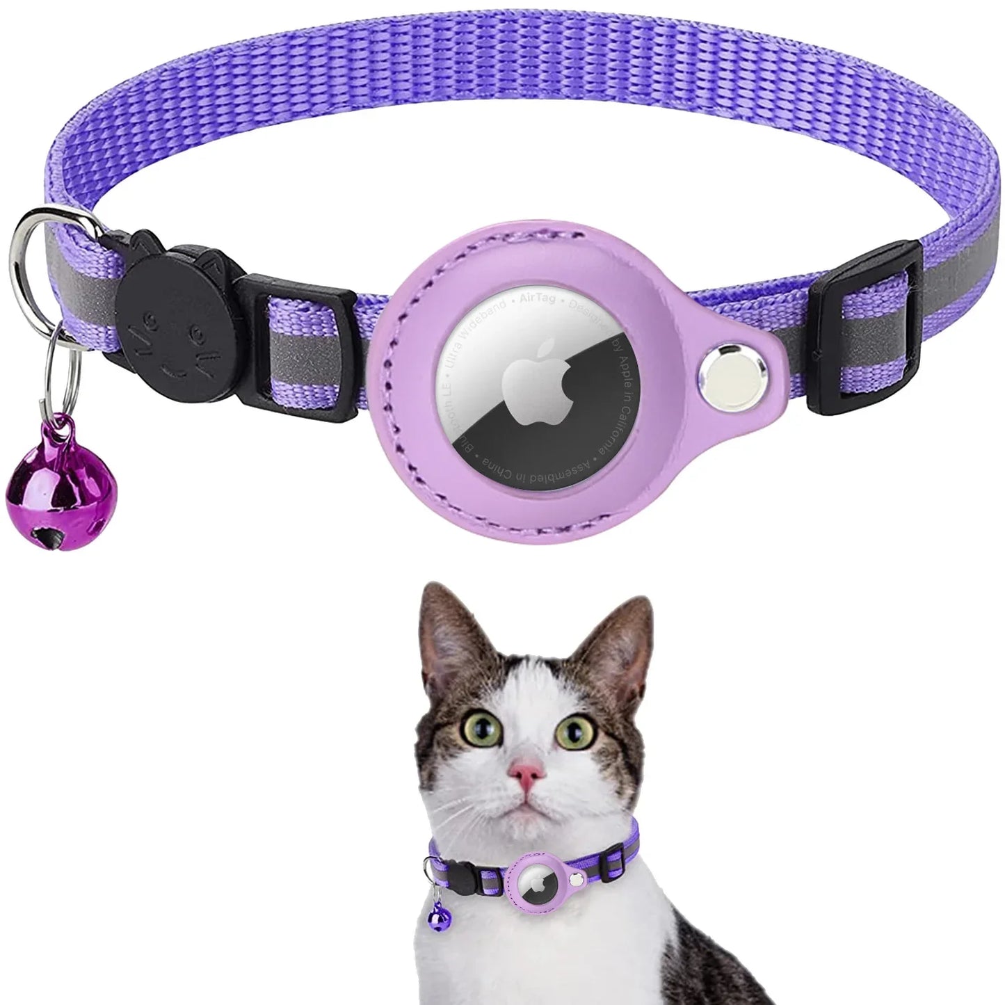 Cat GPS Tracker Collar Waterproof Anti-Lost Pet Tracker Bluetooth Locator for Pet Lightweight Smart Collar for Safe Pet Tracking