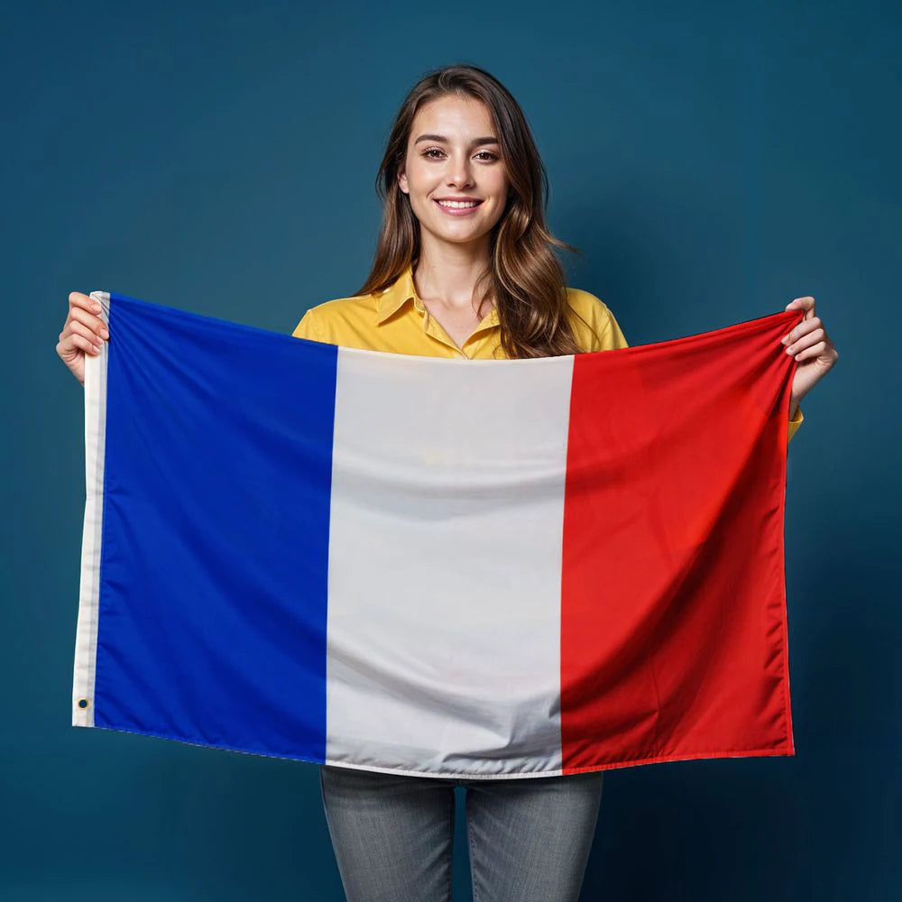XIANGYING Great France flag 90*150cm Hanging blue white red fra fr french Polyester Banner Decoration French flag