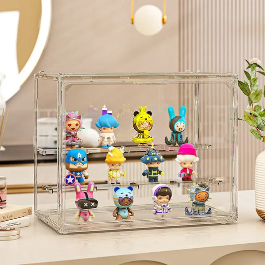 1Pc Acrylic Organizer for Collectible Figure and Blind Box Toy Large-Capacity High Definition Transparent Miniature Display Case