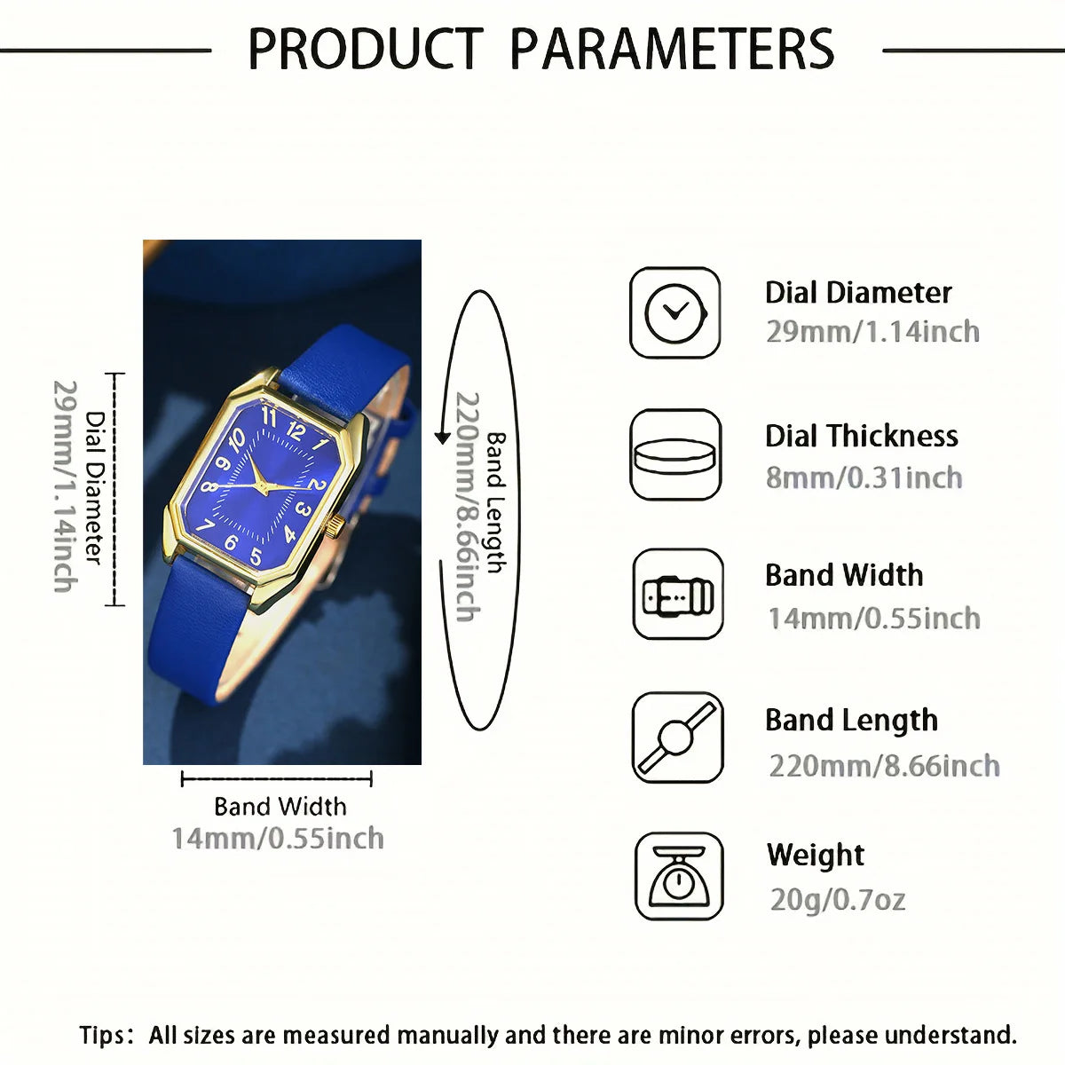 Fashionable Ladies Quartz Watch with Bracelet – Classic Square Design