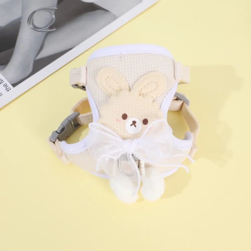 Adjustable Cat Dog Harness with Lead Leash Small Dogs Walking Puppy Dogs Collar Polyester Pet Accessories Chest