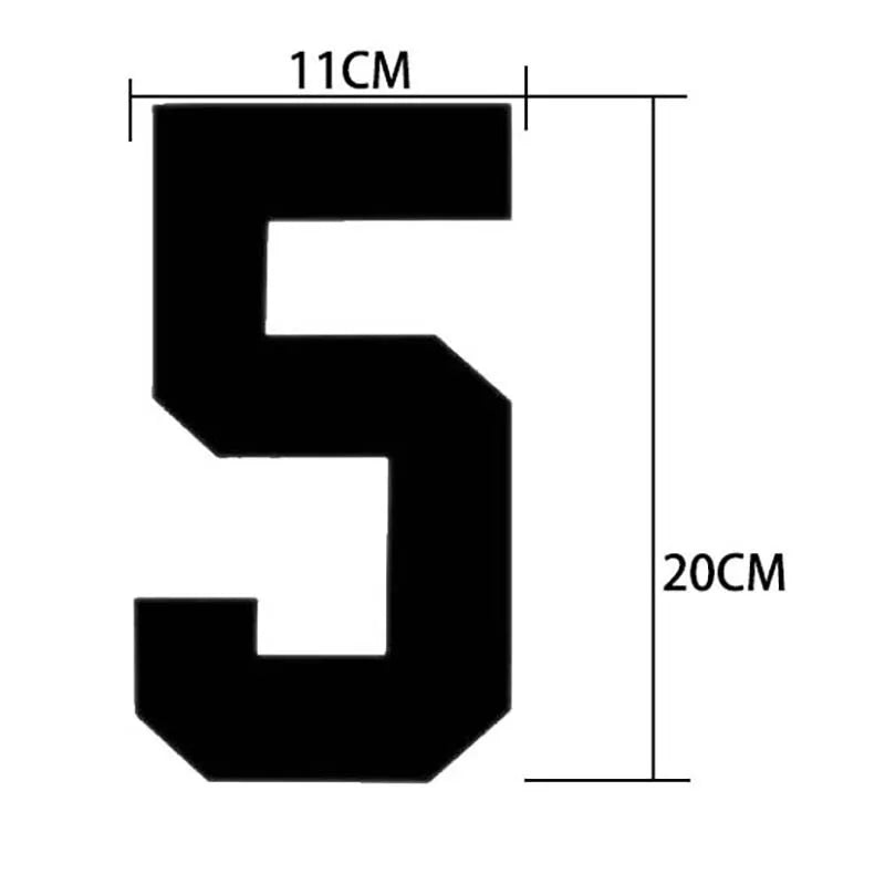 20*11CM/ Big Number Letter Patches Clothes Sticker,0~9 White,Black Digital Number Jersey Badges Heat Transfer Iron on Patches