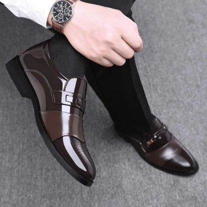Mens Dress Shoes Waterproof Pointed Toe Casual Business Shoes