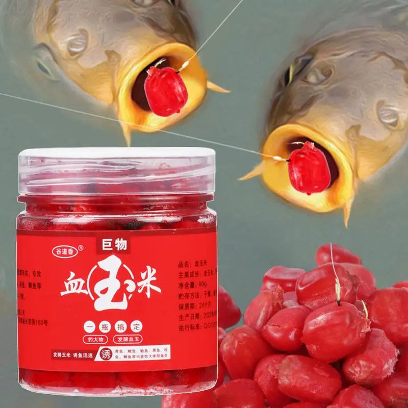 80g Blood Corn Fish Attractant Concentrated Red Fish Lures Fish Bait Additive Perch Catfish Grass Carp Herring Fishing Accessory
