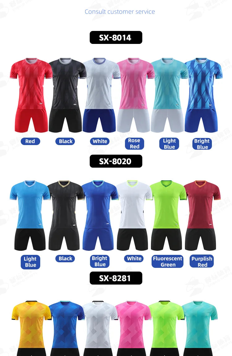 Adult Kids Personalize Football Jerseys Soccer Uniform MAN Women Team Training Quick-Drying Sportswear  Futsal Tracksuit Outfit