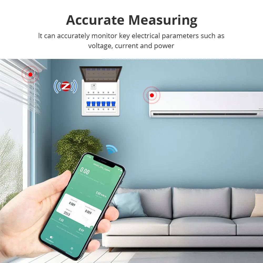 Zemismart Smart Energy Meter Zigbee WiFi Monitor Electric Sensor Measure Work With Tuya Zigbee2mqtt Home Assistant