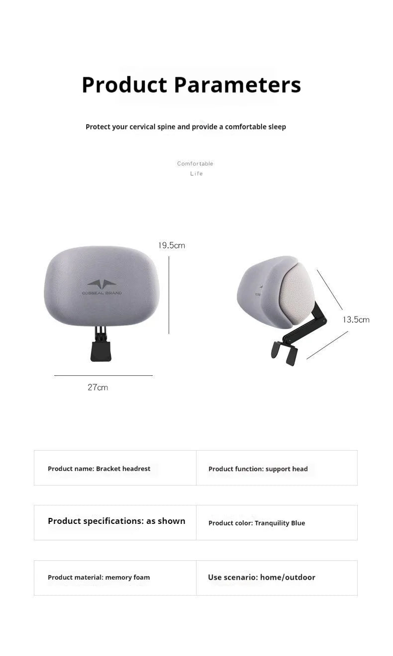 Upgraded Memory Foam Headrest Attachment For Office Chair Adjustable Height Angle Elastic Head Pillow Neck Support Rest Cushion