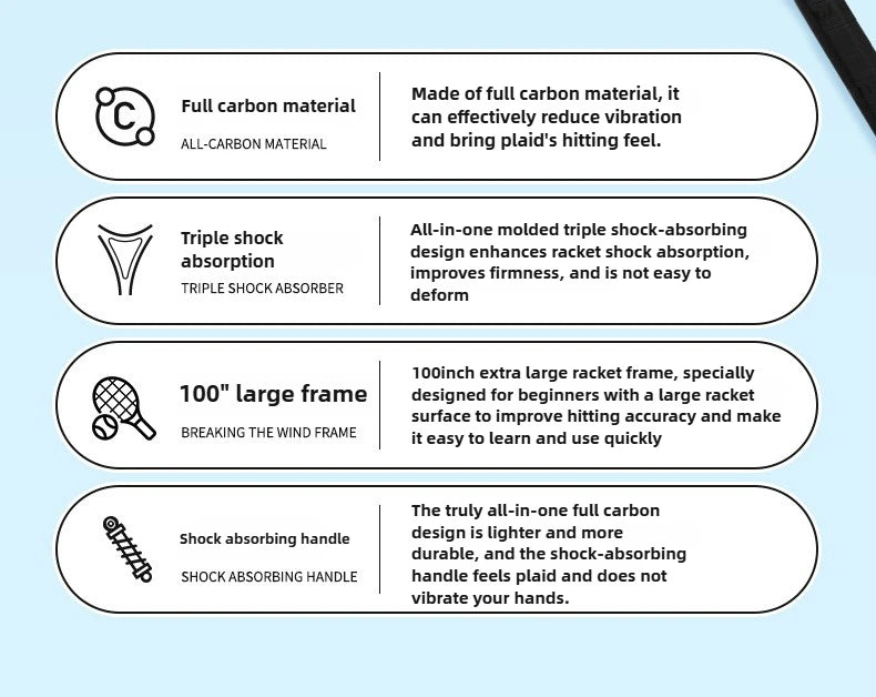 Full Carbon & Carbon Aluminum Integrated Tennis Racket Single Beginner Tennis College Student