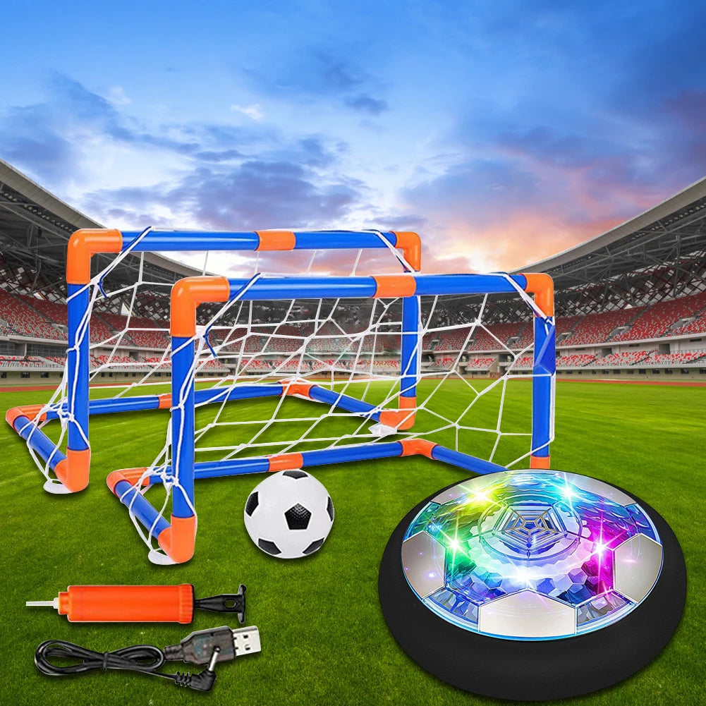 Air Floating Soccer Ball with LED Light and Foam Bumper Indoor Outdoor  Soccer Ball  Floating Soccer Gifts for Kids