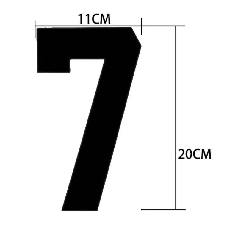 20*11CM/ Big Number Letter Patches Clothes Sticker,0~9 White,Black Digital Number Jersey Badges Heat Transfer Iron on Patches