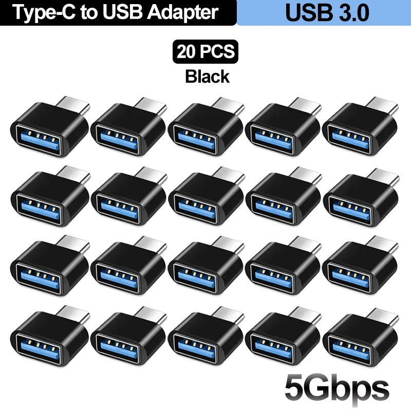 For Mobile Phone USB Female to Type C Male Adapter OTG 15.5CM Long Cable For Xiaomi Samsung S20 Huawei OTG Data Cable Converter