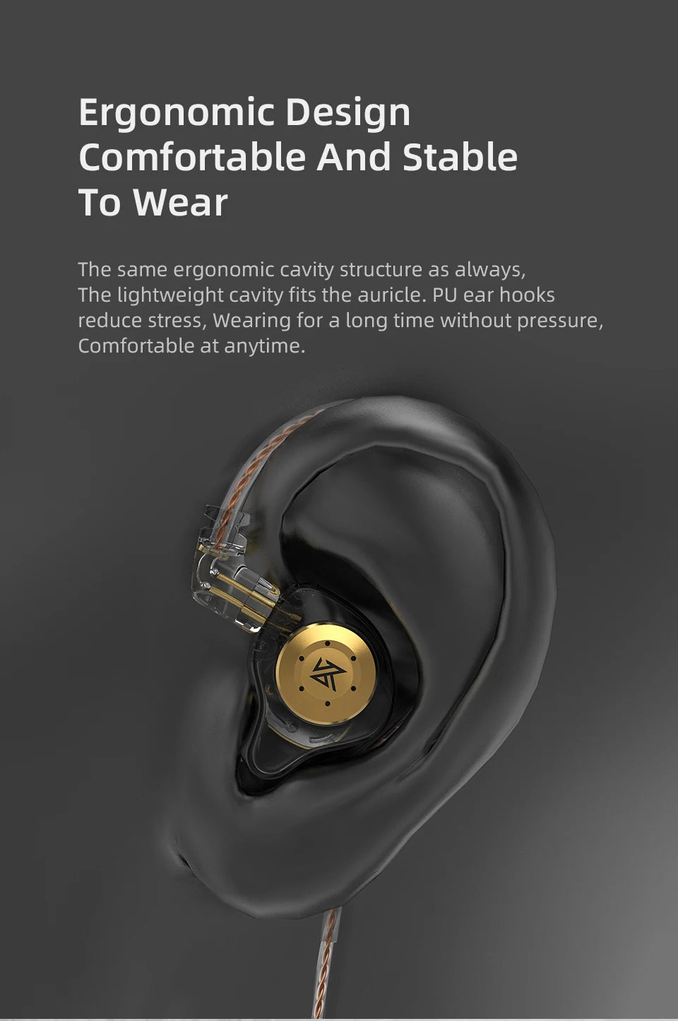 KZ EDX PRO Dynamic Earphones HIFI Bass Earbuds In Ear Monitor Sport Noise Cancelling Headset